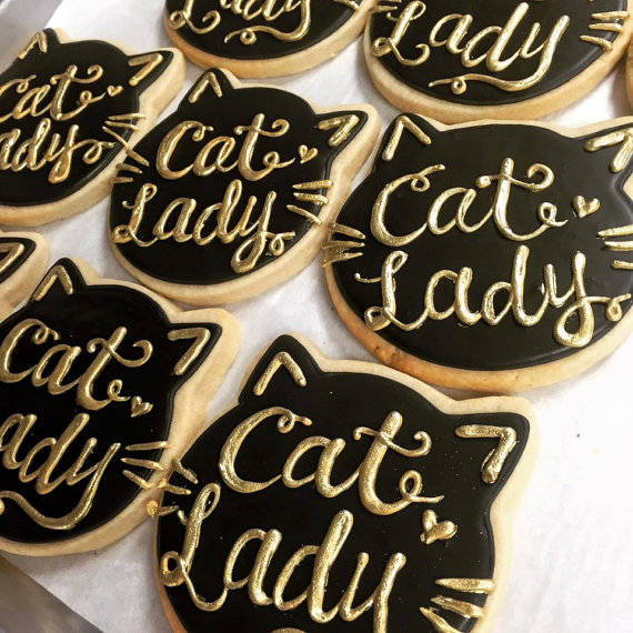 Giant Cat Lady Cookies