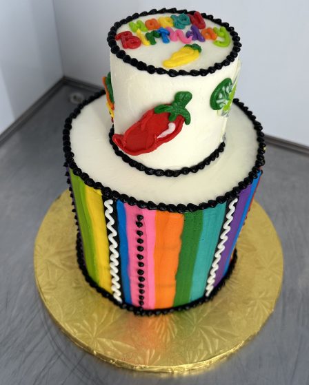 fiesta stripe cake