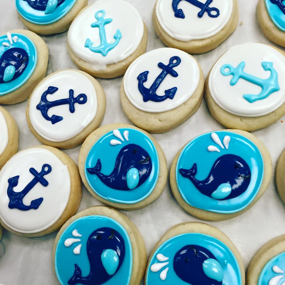 Mini Whale and Anchor Cookies