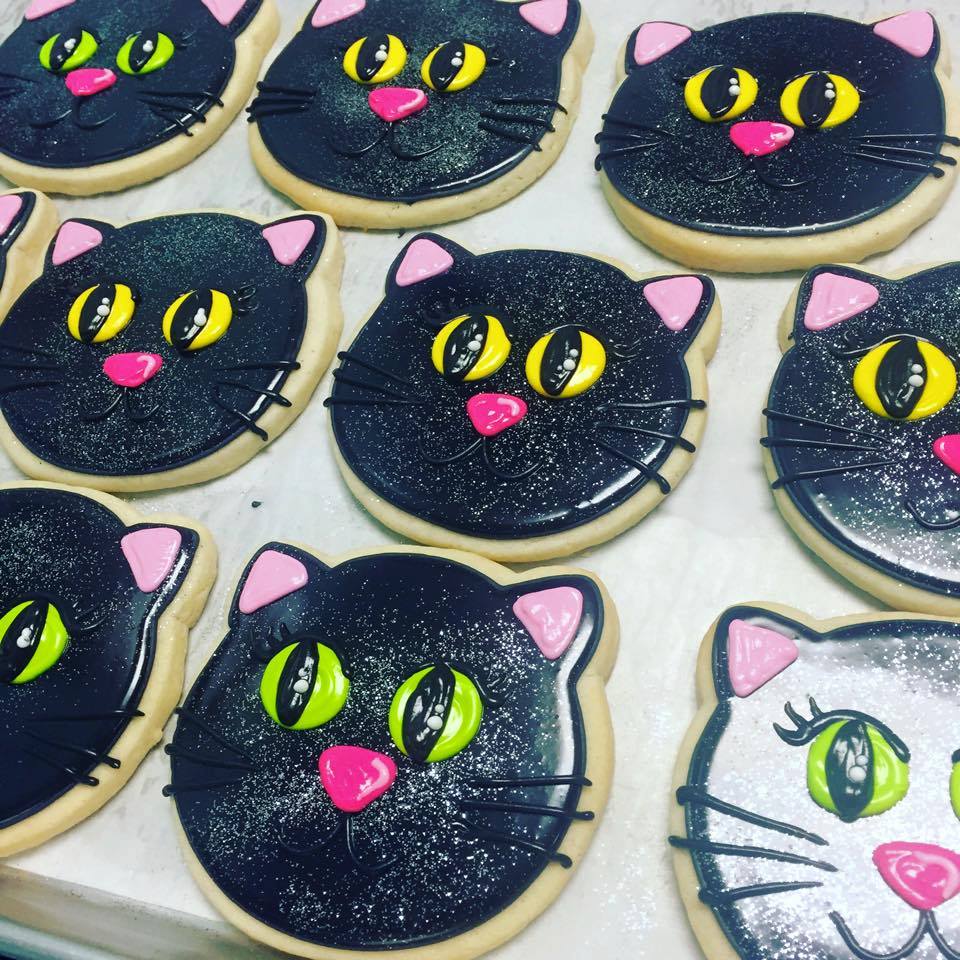 cat face cookies