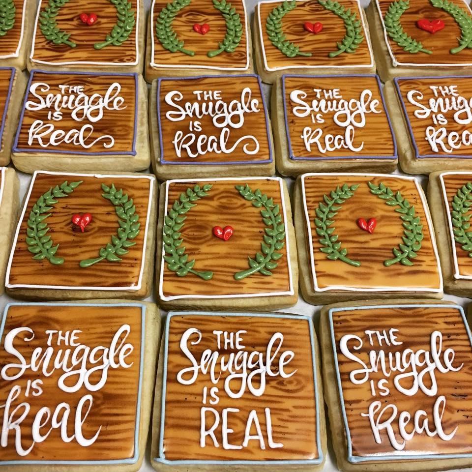 The Snuggle is real Woodgrain Cookie set