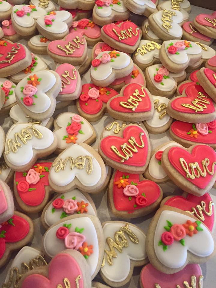 Mini Bridal Heart cookies
