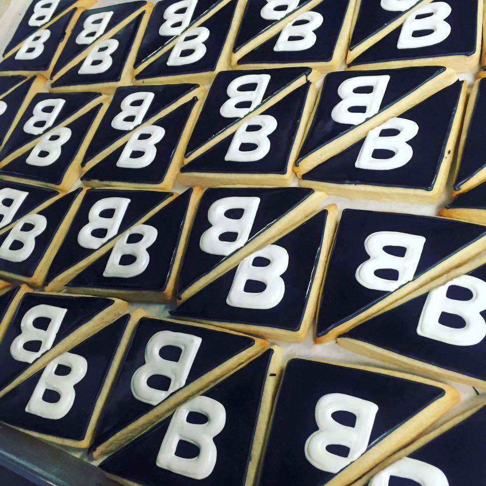 Triangle B logo cookies