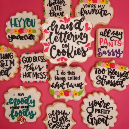 CLASS: March 25th - Hand lettering on cookies class (6pm-7:30pm) -intermediate level