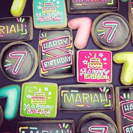 Neon Birthday Cookies