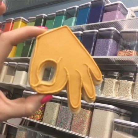 Made ya look, hand sign cookies