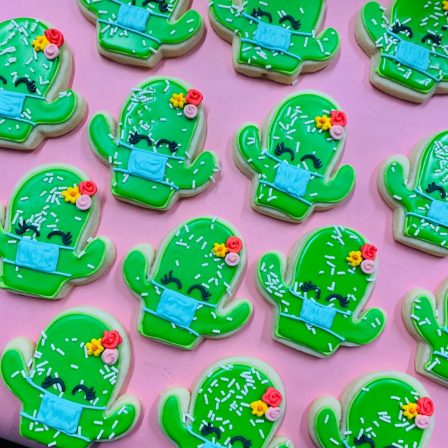 Cactus with face masks