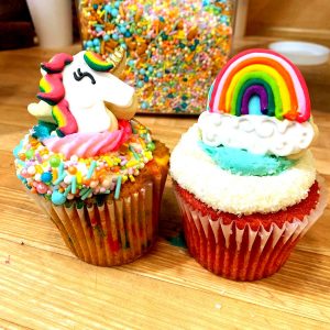 unicorn rainbow cupcakes