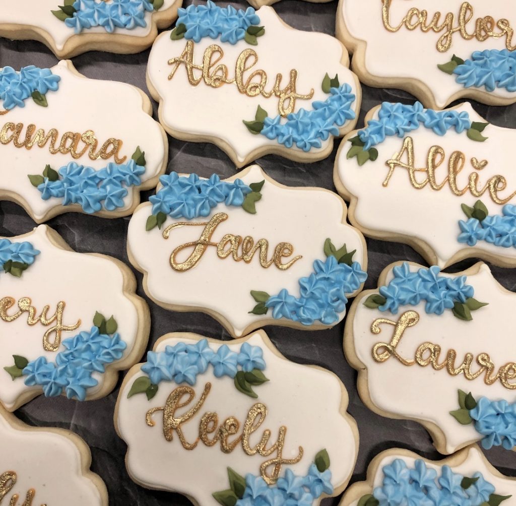 Hydrangea Plaque Cookies Hayley Cakes and Cookies Hayley Cakes and