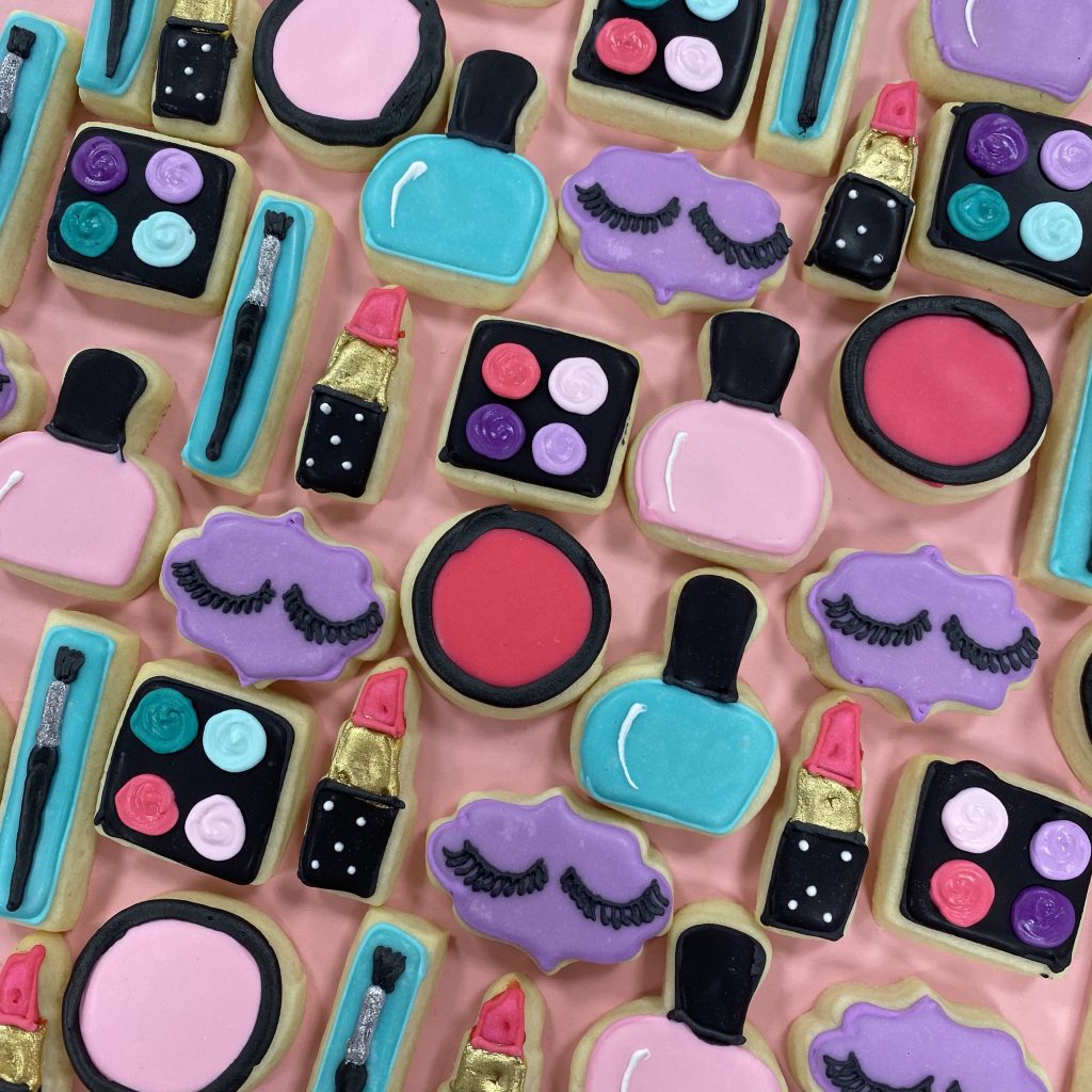 mini make up cookies Hayley Cakes and Cookies Hayley Cakes and Cookies