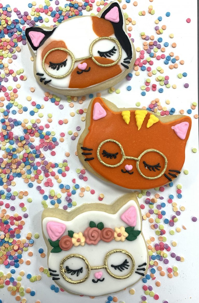 Cute Cat face cookie assortment - Hayley Cakes and Cookies Hayley Cakes