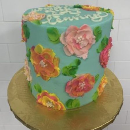 Sassy Textured Floral Cake