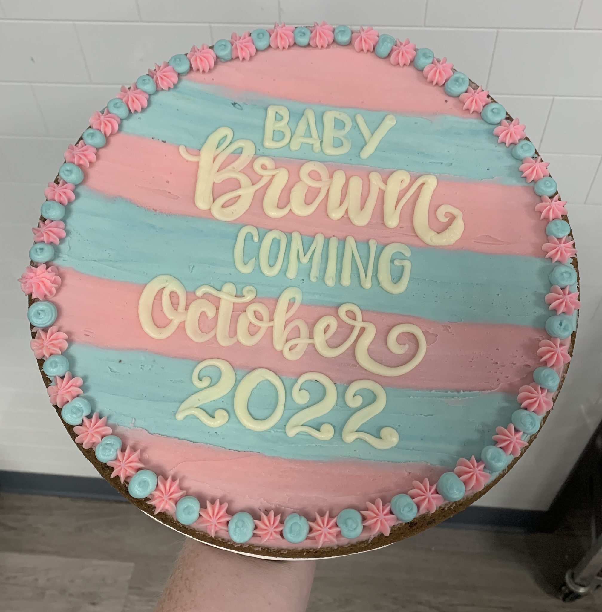 Baby Announcement Cookie Cake Hayley Cakes and Cookies Hayley Cakes
