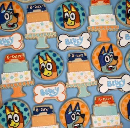 Bluey and Bingo Birthday Set Cookies
