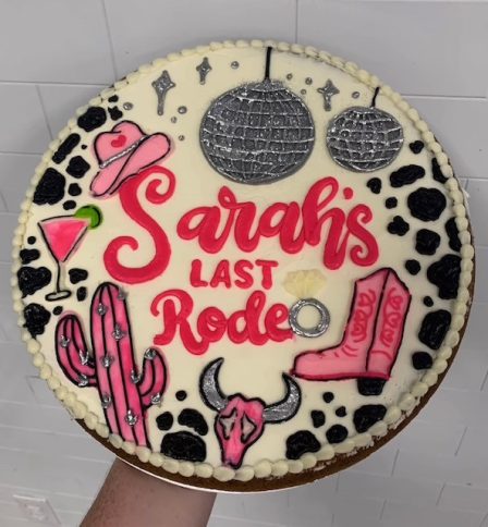 Disco Cowgirl Cookie Cake