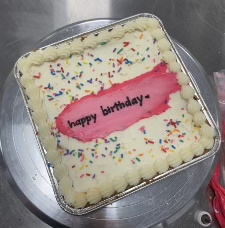 happy birthday swipe, cookie cake
