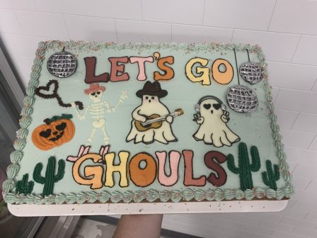 Let's go ghouls cookie cake