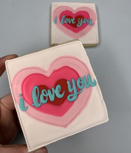 Retro Gradient Valentine Cookies