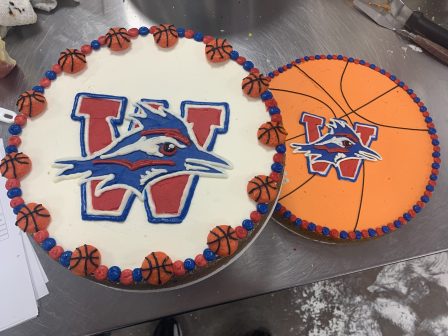 Basketball cookie cake (Any logo in the middle!)