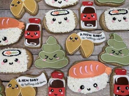 Sushi cookie assortment
