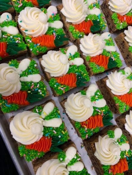 Easter Bunny Cookie Cake Squares