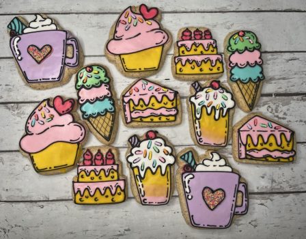Cartoon Style Birthday Cookies