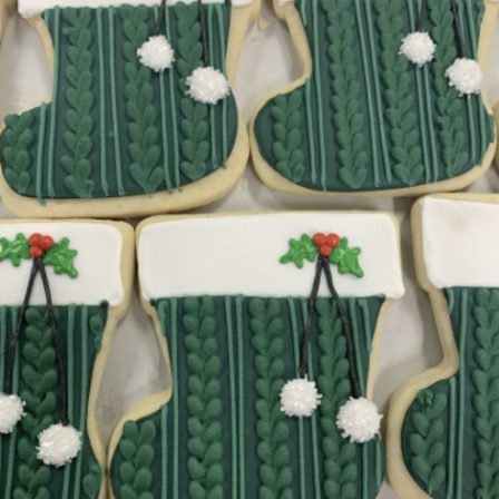 Forest Green Christmas Stocking