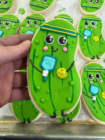 Pickle ball cookie