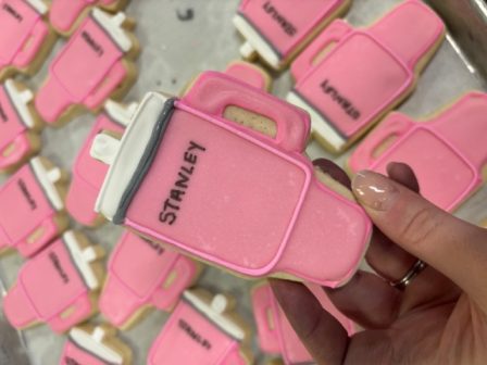 Light pink Stanley Cup Cookie - Hayley Cakes and Cookies Hayley Cakes and  Cookies