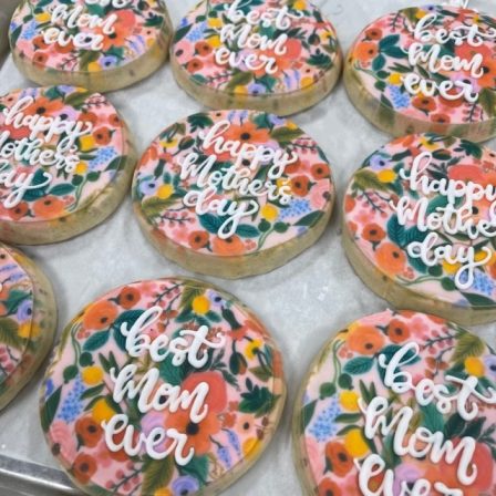 Happy Mother's Day floral cookies