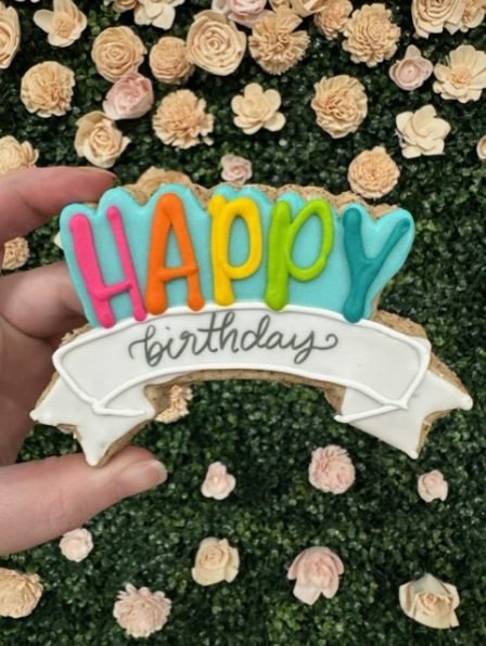Gluten Free Happy birthday Banner Cookie