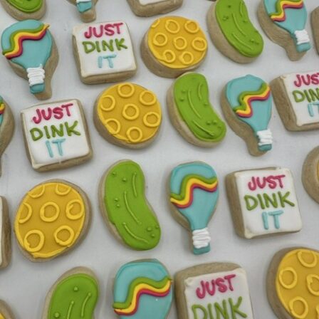 Mini pickle ball cookie set of 36