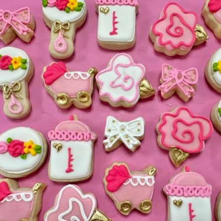 Mini floral baby shower set of 36