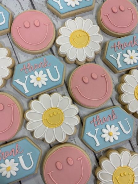 Daisy Thank You Cookie set of 12