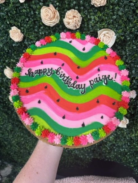 watermelon theme cookie cake
