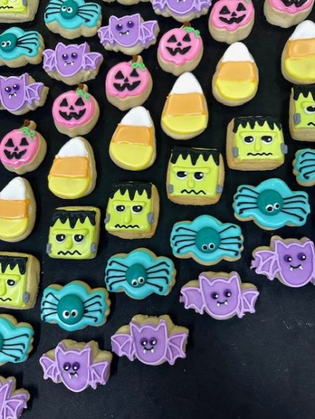 Mini rainbow halloween cookie 5 pack