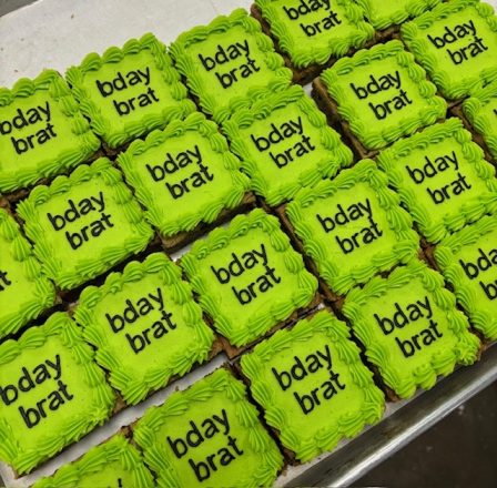 Bday Brat Cookie Cake Squares