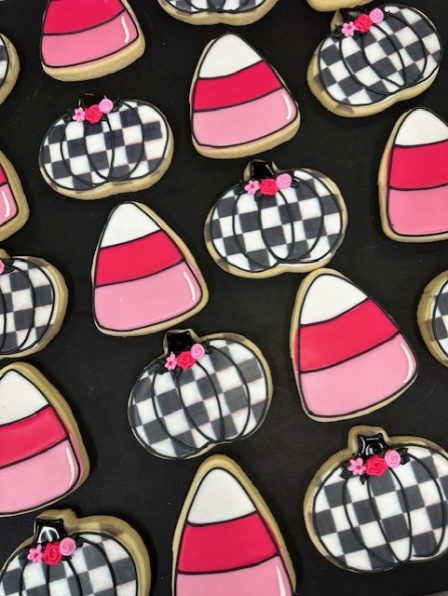 Checkered Halloween Cookie set of 12