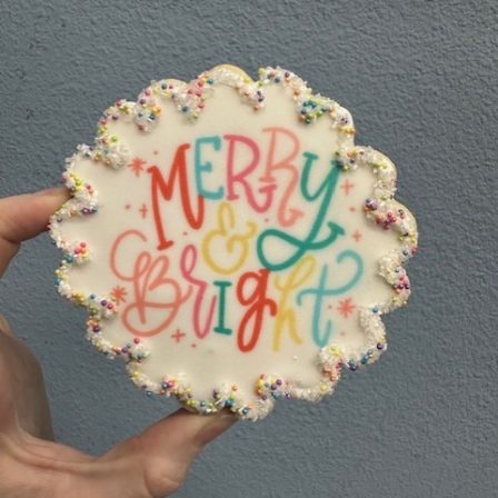 Merry and bright cookie
