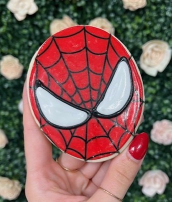 spiderman face cookie