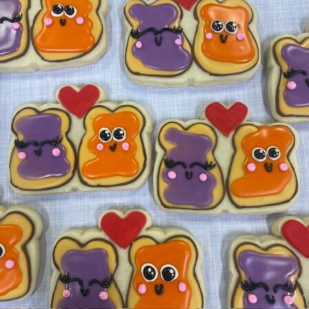 PB&J valentine cookie