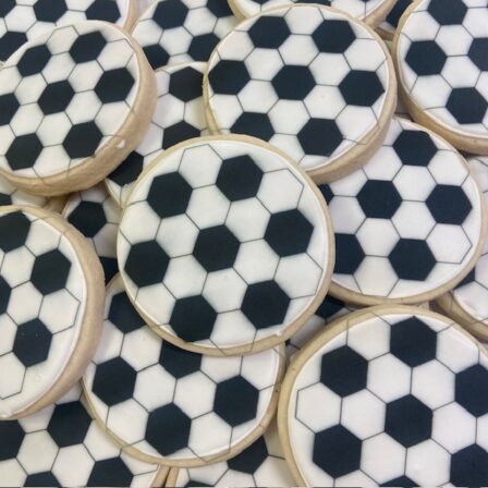 Soccer ball cookie