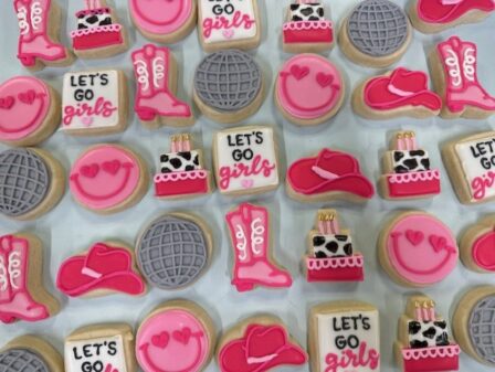 Mini Disco Cowgirl Birthday Cookie set of 36