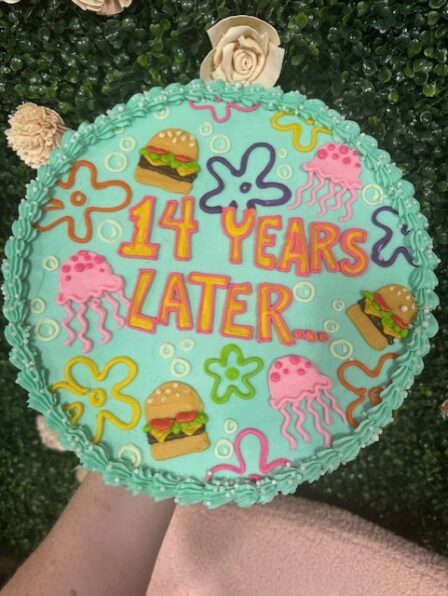 Spongebob cookie cake