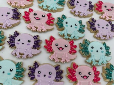 axolotl cookies, set of 12