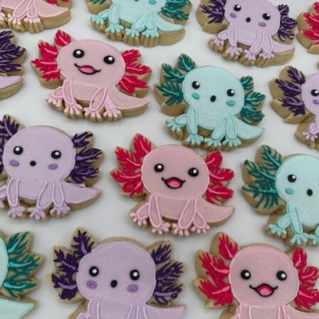 axolotl cookies, set of 12