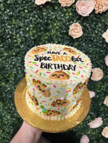 Taco birthday cake