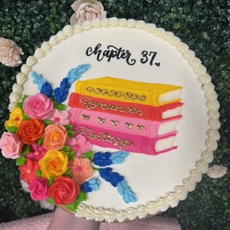 book lover cookie cake