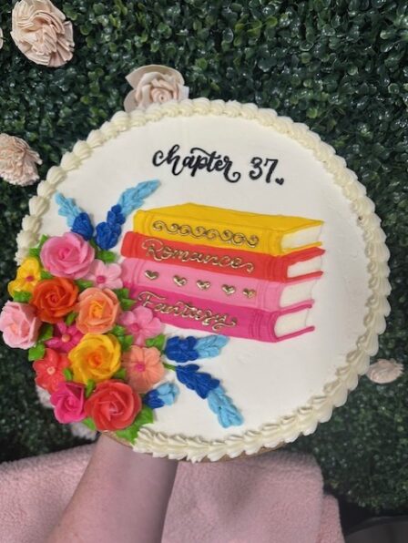 book lover cookie cake