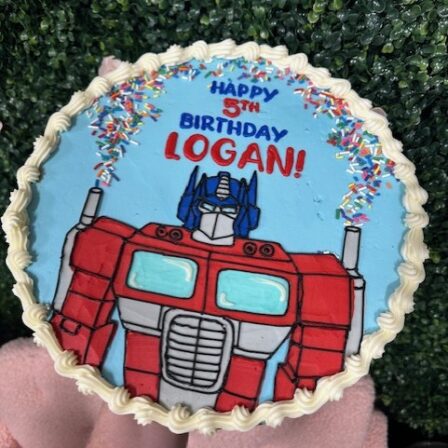 optimus prime cookie cake